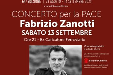 Fabrizio Zanotti<br>Sabato 12 Settembre ore 21:00  Ex Scaricatore<br>Concerto gratuito a offerta libera